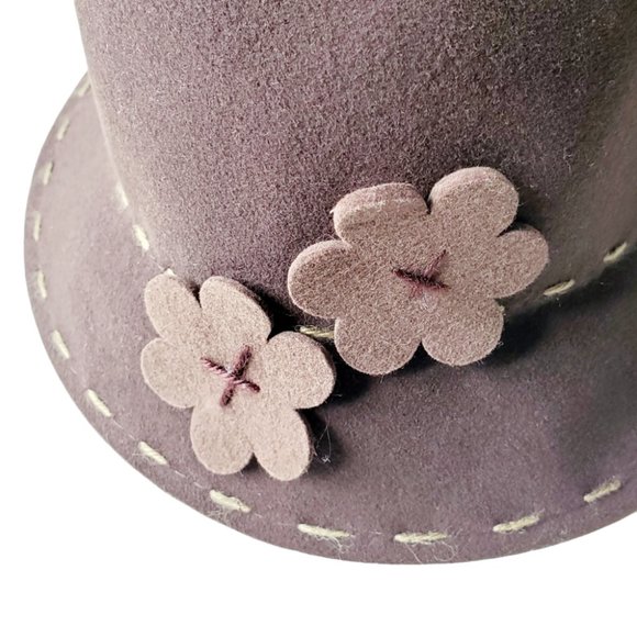 Vintage Brown Wool Bucket fall Winter Minimal Cloche Hat main image 5